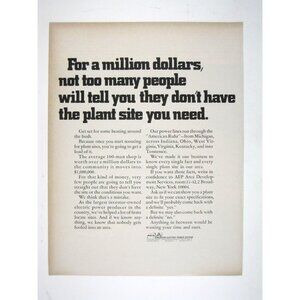 Print Ad AEP American Electric Power Promoting Plant Site Locations Services